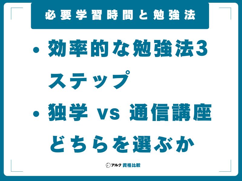 必要学習時間と勉強法