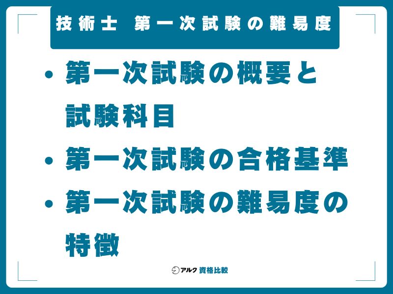 技術士 第一次試験の難易度