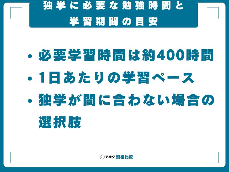 独学に必要な勉強時間と学習期間の目安