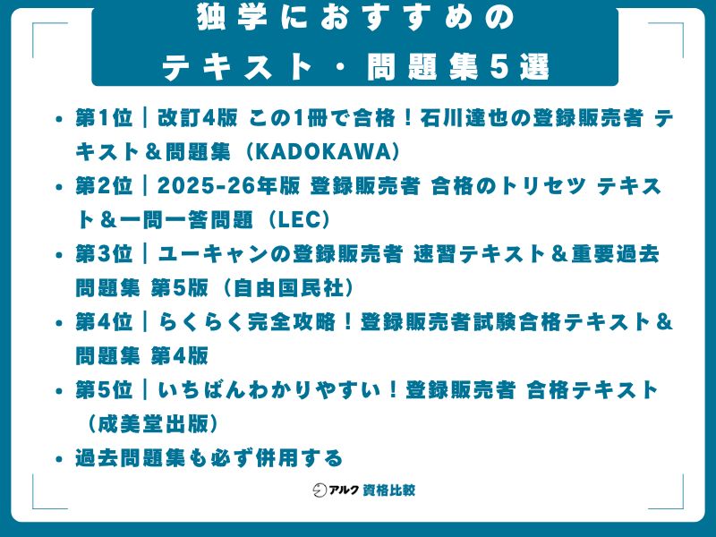独学におすすめのテキスト・問題集5選