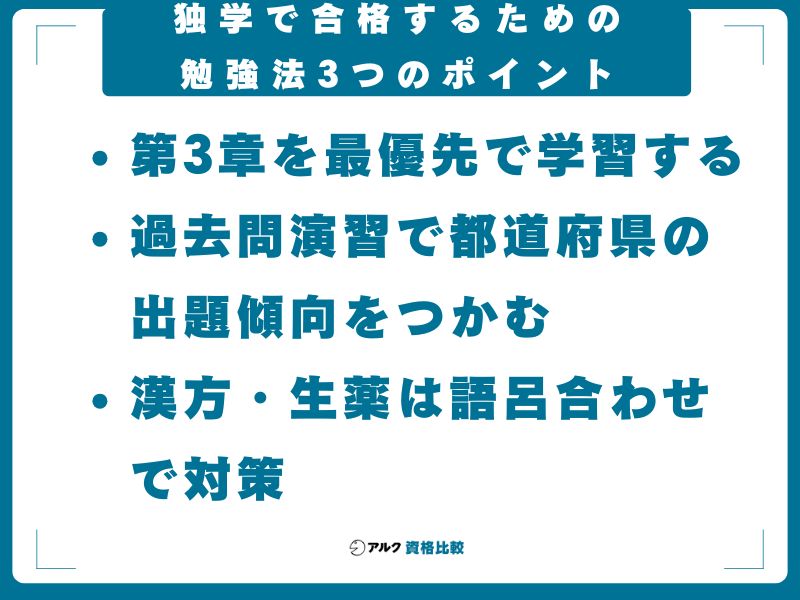 独学で合格するための勉強法3つのポイント