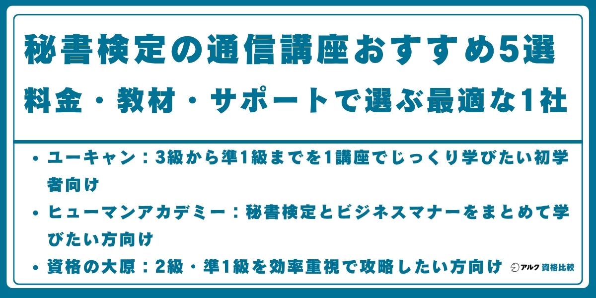 秘書検定 通信講座