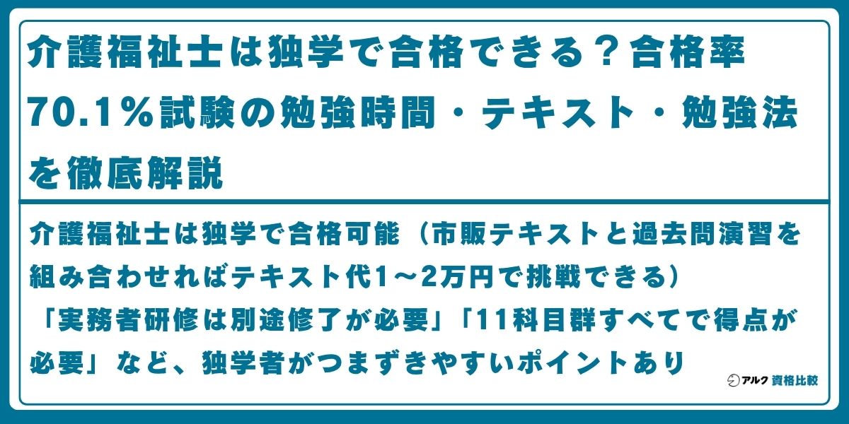介護福祉士 独学