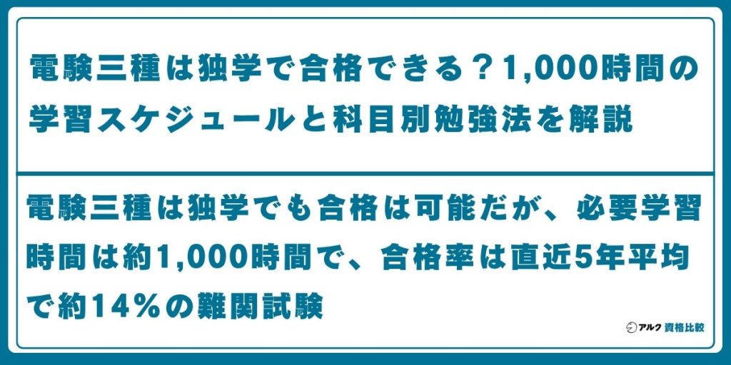 電験 3種 独学
