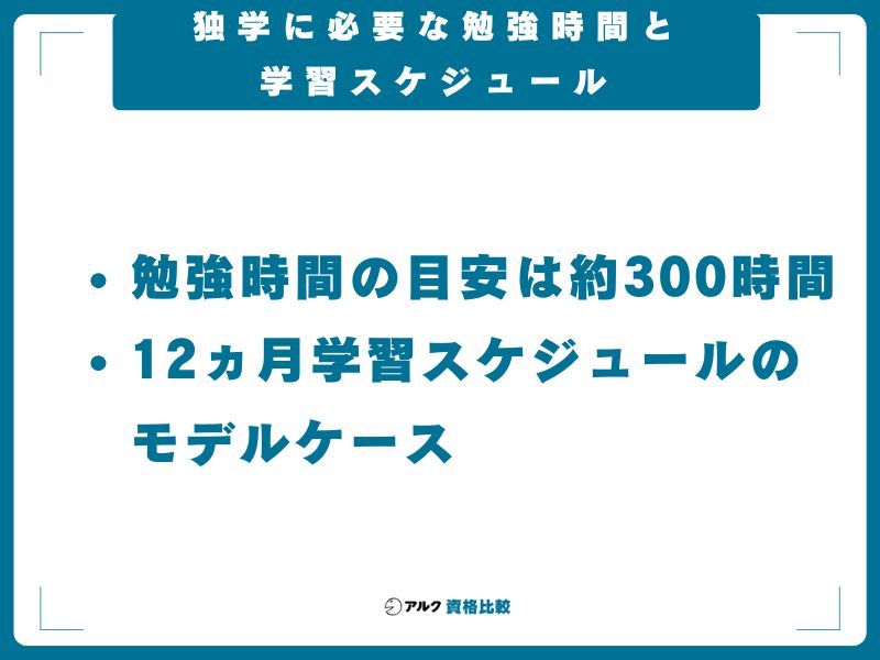 独学に必要な勉強時間と学習スケジュール