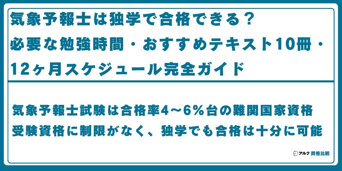 気象予報士 独学