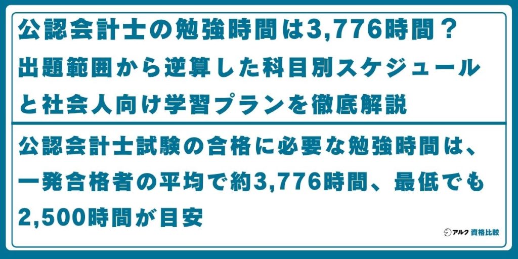 公認会計士 勉強時間