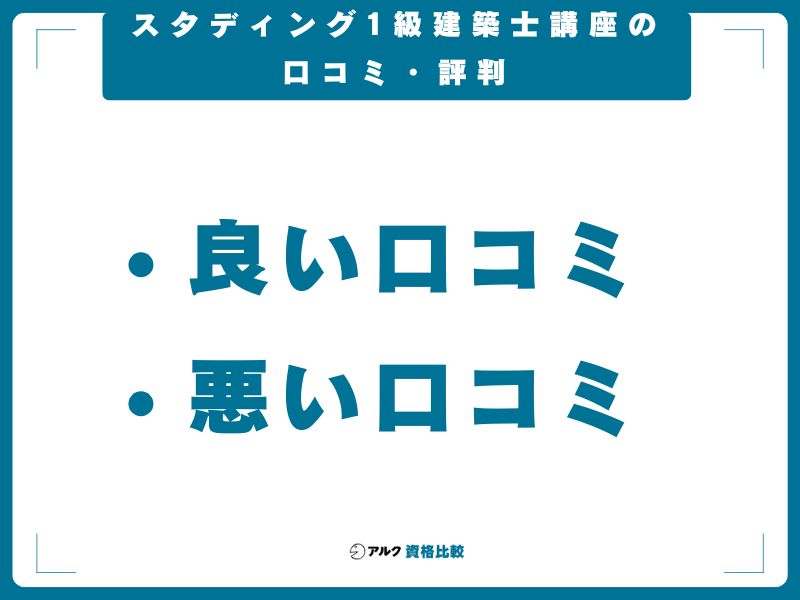 スタディング1級建築士講座の口コミ・評判