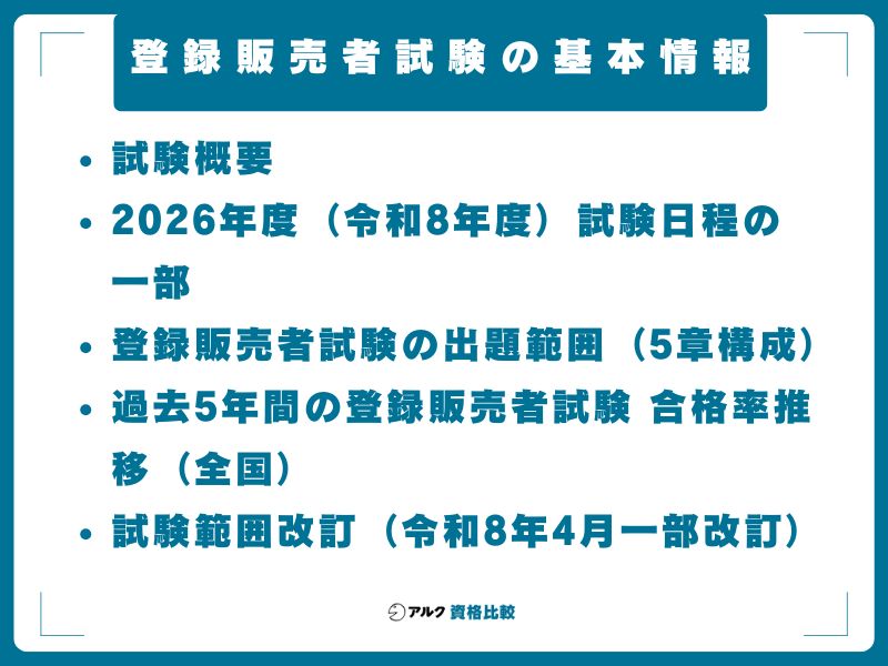 登録販売者試験の基本情報