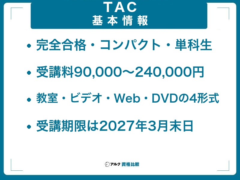 TAC電験三種講座の基本情報