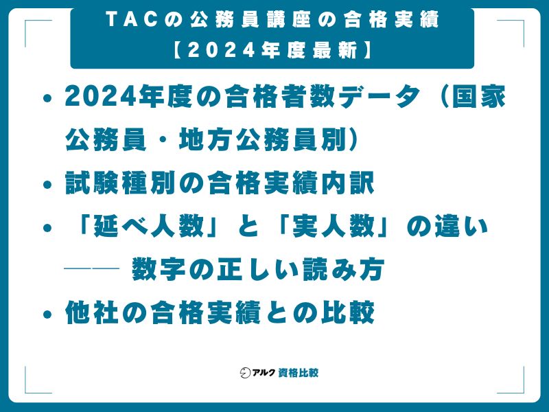 TACの公務員講座の合格実績【2024年度最新】