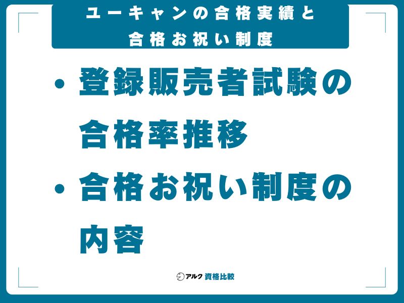 ユーキャンの合格実績と合格お祝い制度