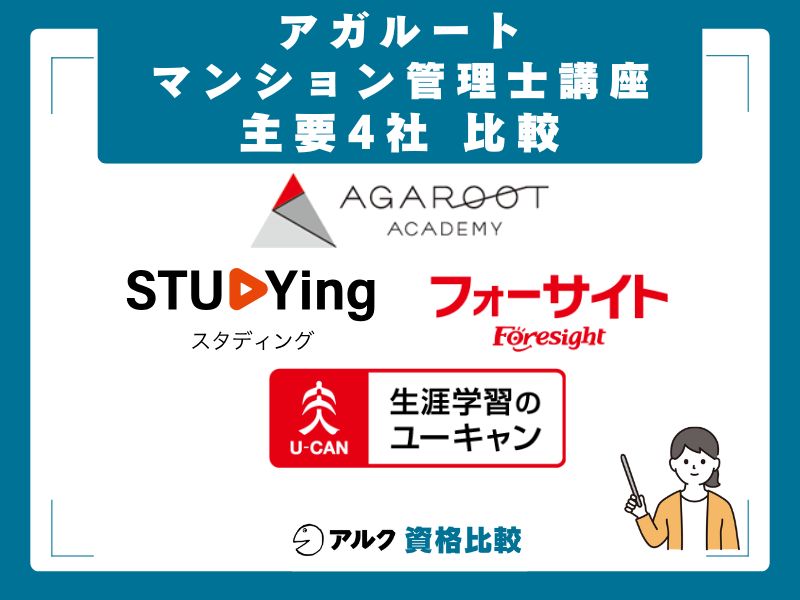 マンション管理士 通信講座 主要4社 比較