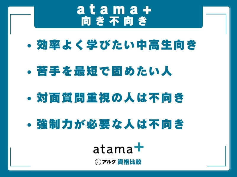 atama+  向き不向き
