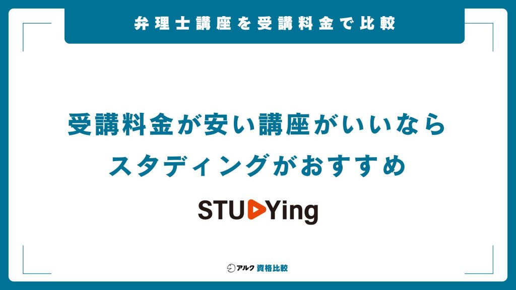 費用の安さで弁理士の通信講座・予備校を比較