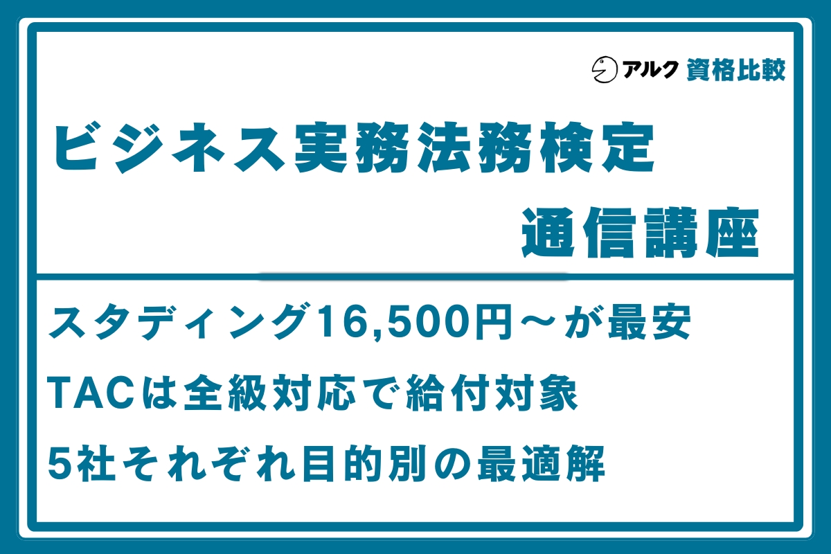 ビジネス実務法務 通信講座