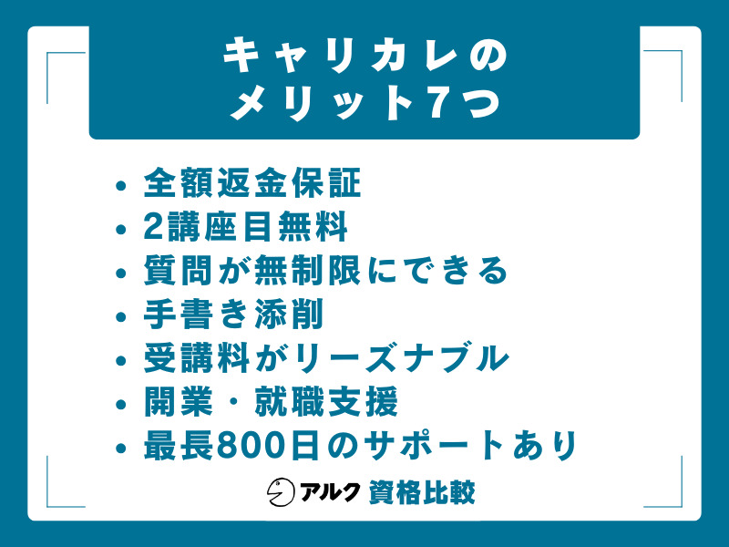 キャリカレのメリット