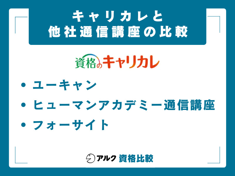 キャリカレと他者通信講座の比較