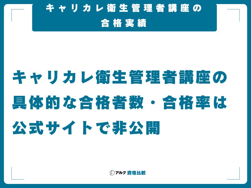 キャリカレ衛生管理者講座の合格実績