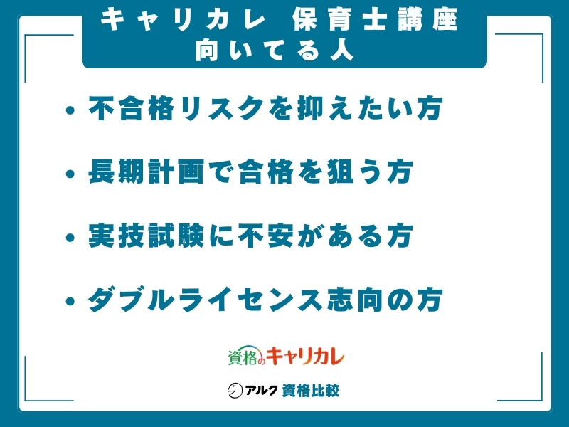 キャリカレ 保育士講座 向いてる人