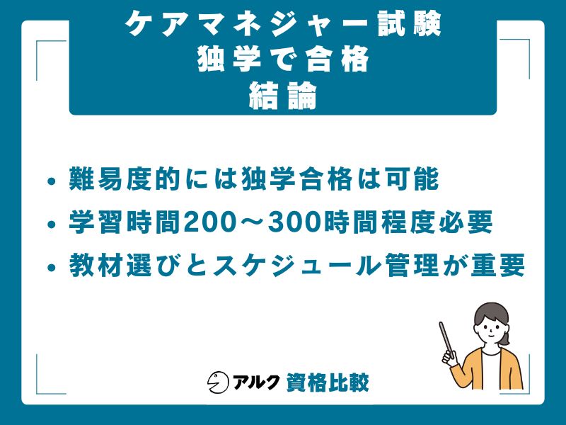 【結論】ケアマネジャーは独学で合格できる|ただし「実務5年+最新情報」が前提