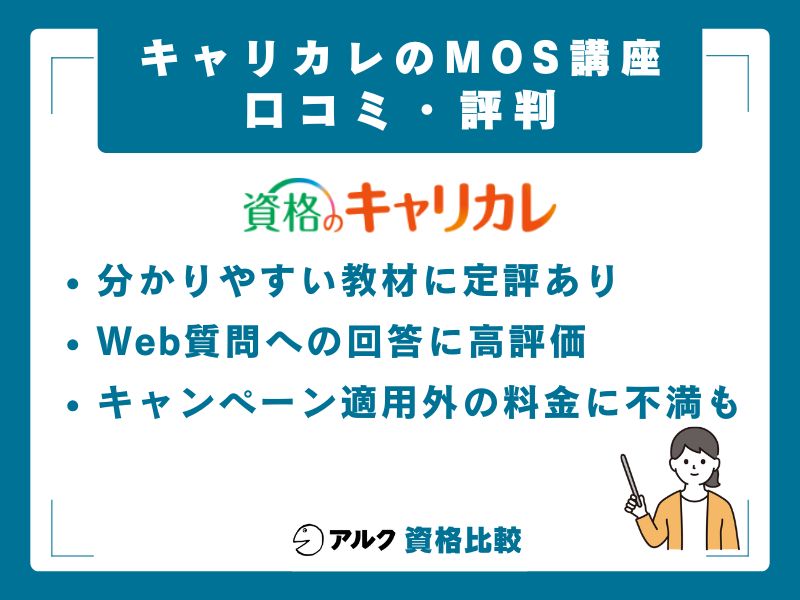 キャリカレMOSの評判・口コミ