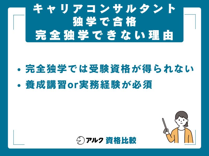 キャリアコンサルタント試験は完全独学では合格できない