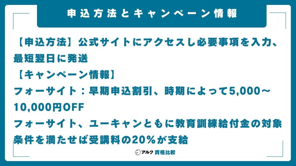 申込方法とキャンペーン情報