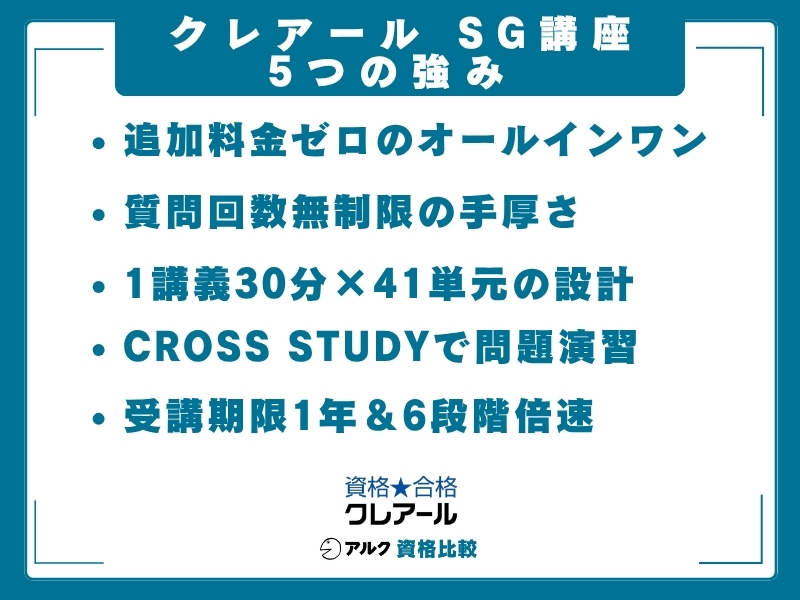 クレアール SG 強み