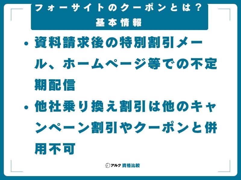 フォーサイトのクーポンとは？基本情報
