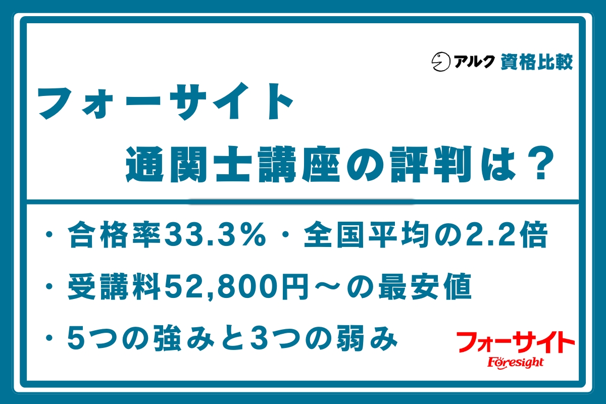 フォーサイト 通関士