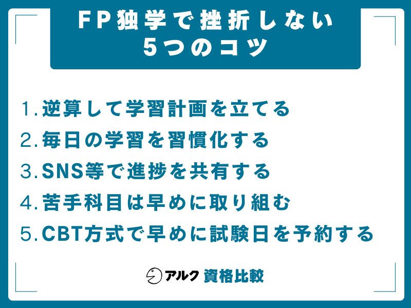 FP独学 挫折しないため 5つ コツ