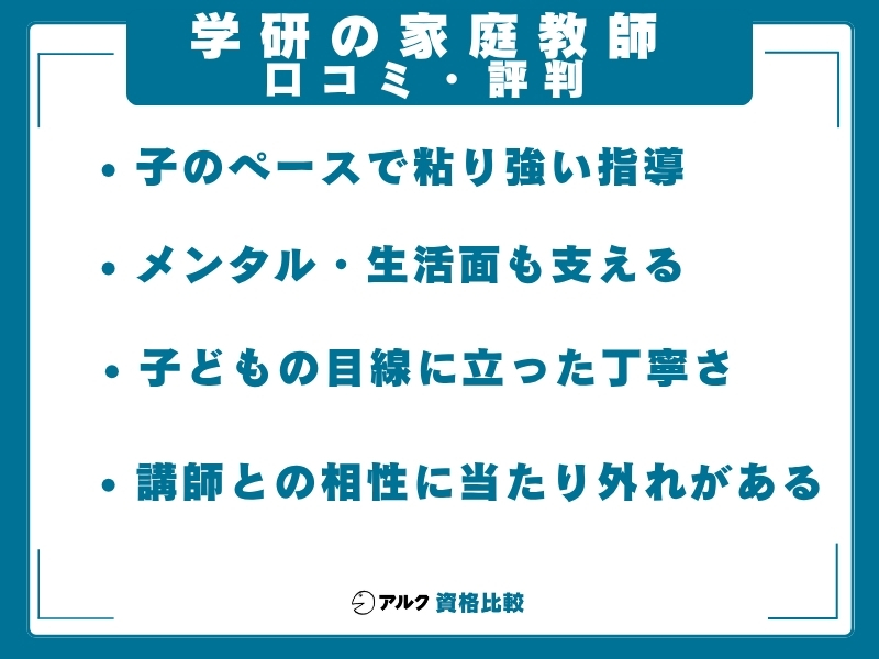 学研の家庭教師 口コミ