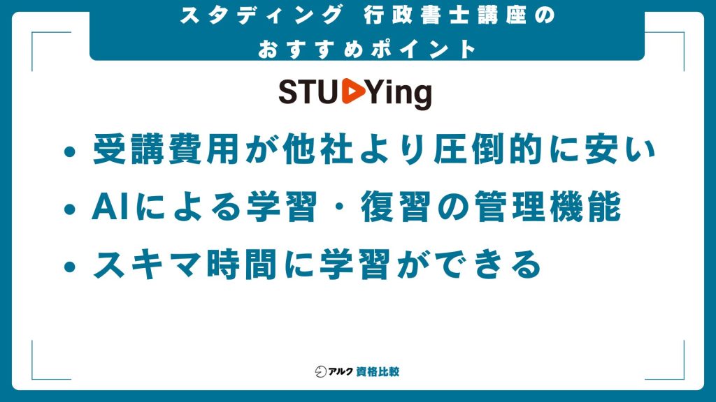 スタディングの行政書士講座
