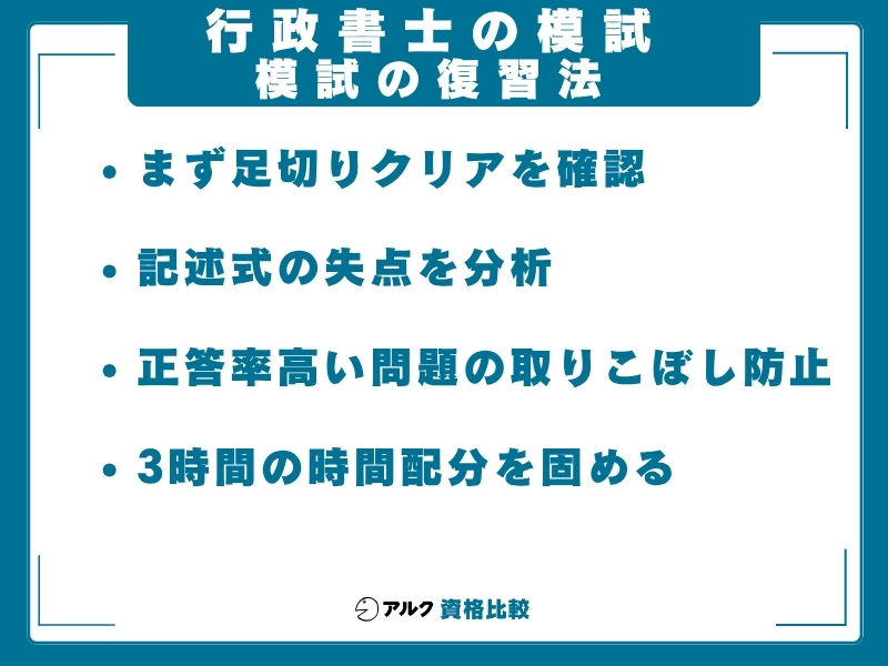 行政書士 模試 復習法