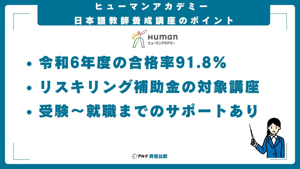 ヒューマンアカデミーの日本語教師養成講座の概要