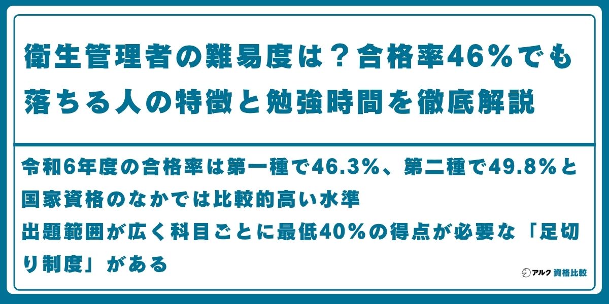 衛生管理者 難易度