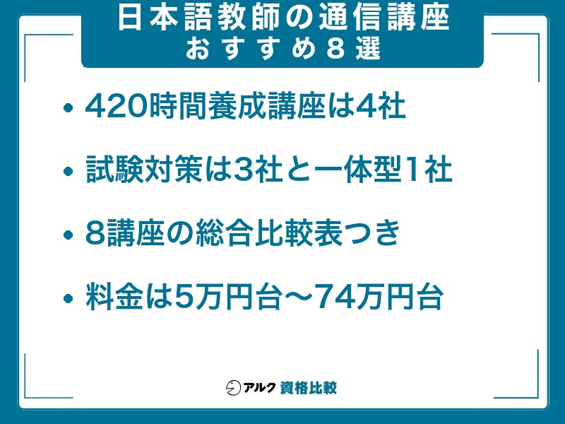 2026年最新】日本語教師の通信講座おすすめ8選｜420時間養成講座から
