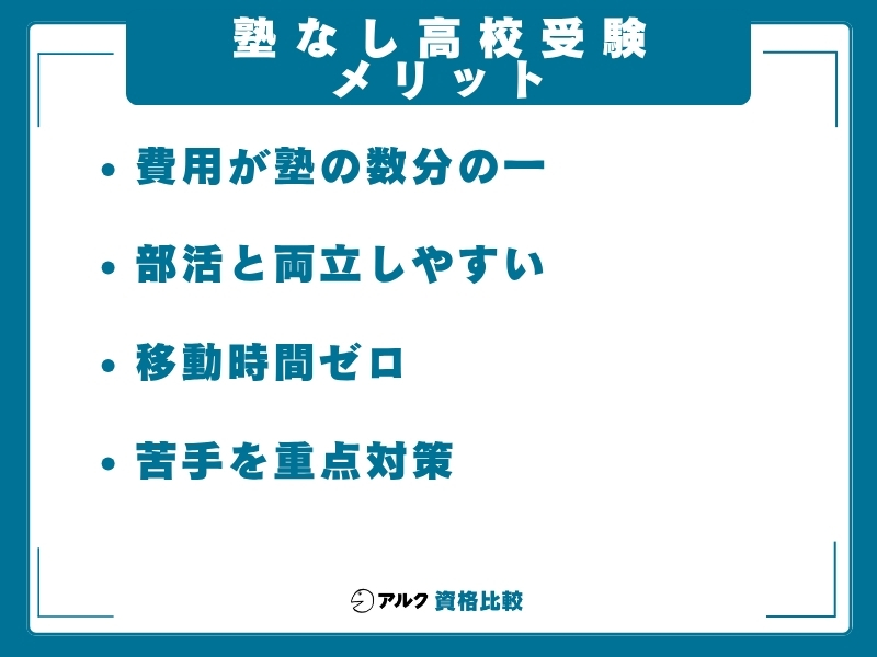 塾なし 高校受験 メリット