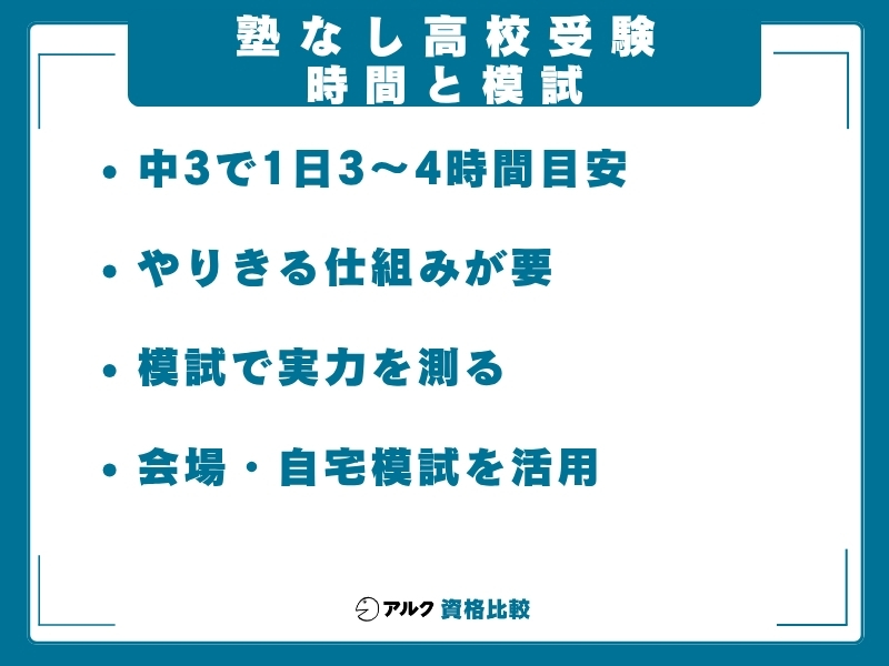塾なし 高校受験 模試