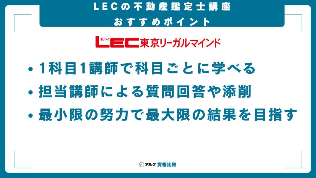 LEC東京リーガルマインドの不動産鑑定士講座