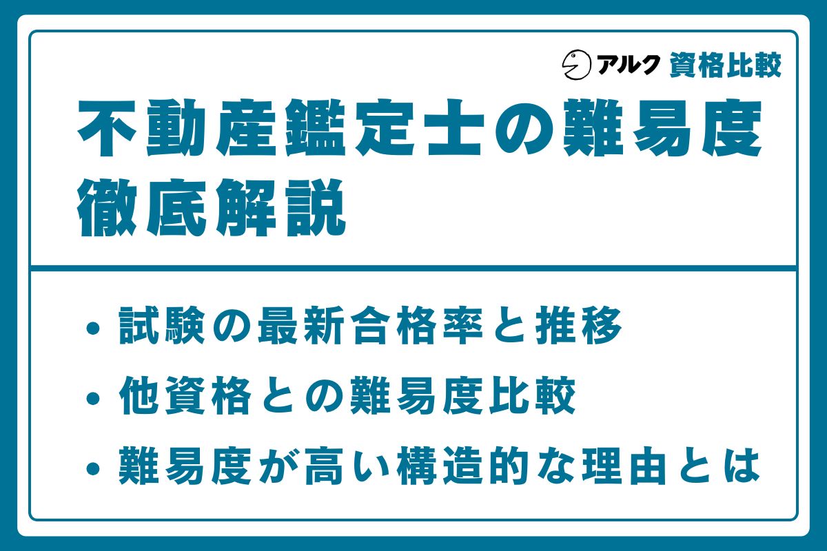 不動産鑑定士 難易度