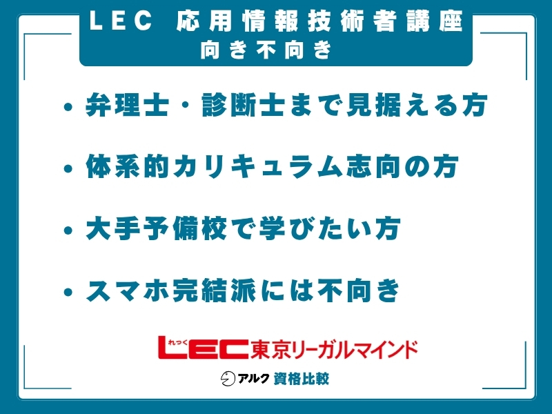 LEC 応用情報技術者 向き不向き