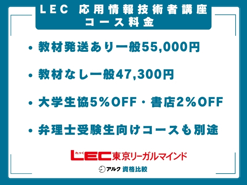 LEC 応用情報技術者 料金