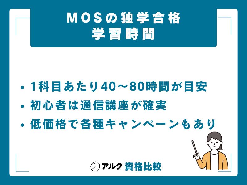 MOS独学に必要な勉強時間と学習期間の目安