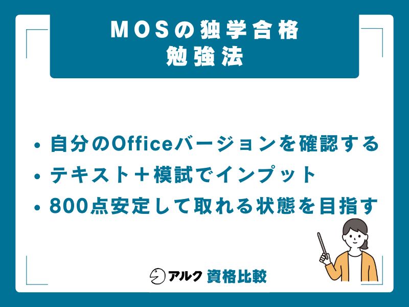 MOS独学の勉強法とスケジュール