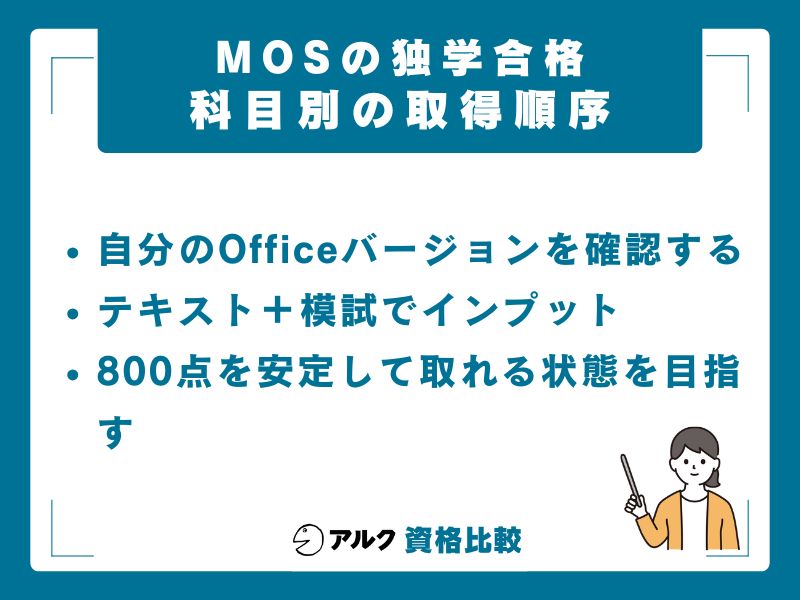 どの科目から取るべき?MOS科目別の難易度と取得順序