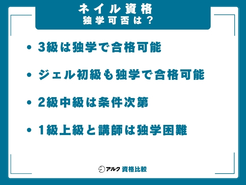 ネイル資格 独学の可否