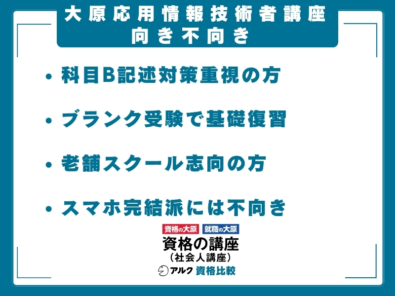 大原 応用情報技術者 向き不向き