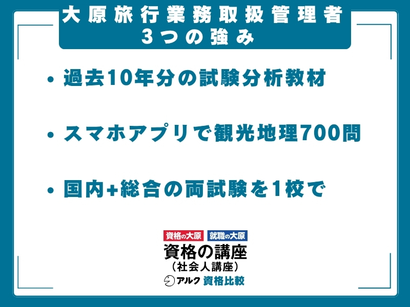大原 旅行管理 強み